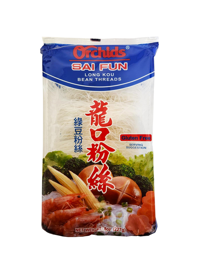 Orchids Sai Fun Long Kou Bean Threads Noodles Gluten Free 8oz.