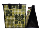 Tropical Paper Garden Hawaiian Hot/Cold Reusable Medium Bag - PANIPATCH OLIVE MED