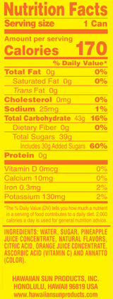 Hawaiian Sun Drink - Pineapple Orange 11.5oz (Pack of 6)  **Limit of 8-6 Packs per purchase transaction**