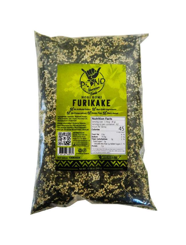 Pono Hawaiian Foods Nori Komi Furikake Food Service 1.1lb
