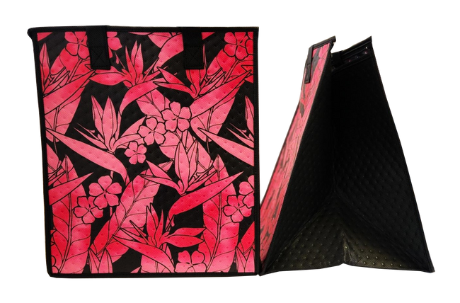 Tropical Paper Garden Hawaiian Hot/Cold Insulated Large Bag - POP OF PARADISE PINK LRG