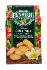 Punalu'u Bake Shop Cookies - Coconut Macadamia Nut Shortbread Cookies 5 oz
