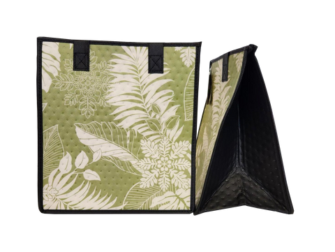 Tropical Paper Garden Hawaiian Hot/Cold Reusable Medium Bag - QUILTOLOGY SAGE MED