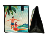Tropical Paper Garden Hawaiian Hot/Cold Reusable Medium Bag - REMINISCE AQUA
