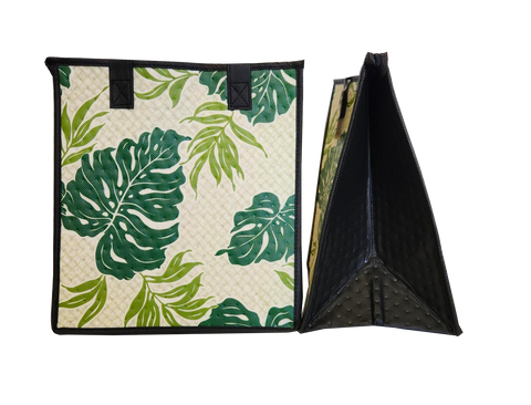 Tropical Paper Garden Hawaiian Hot/Cold Reusable Medium Bag - RENEW GREEN MED