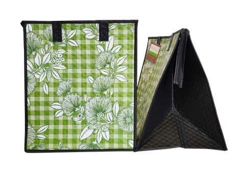 Tropical Paper Garden Hawaiian Hot/Cold Insulated Large Bag - SCALING OLIVE LRG