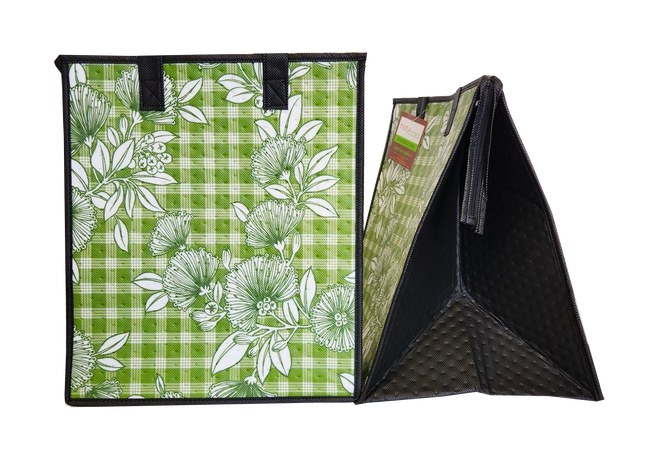 Tropical Paper Garden Hawaiian Hot/Cold Insulated Large Bag - SCALING OLIVE LRG