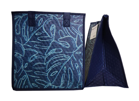 Tropical Paper Garden Hawaiian Hot/Cold Reusable Medium Bag - SKETCH NAVY MED