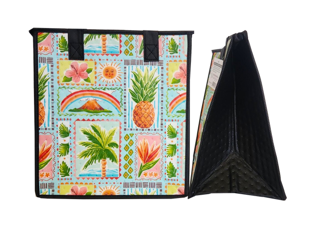 Tropical Paper Garden Hawaiian Hot/Cold Reusable Medium Bag - SUNCREST AQUA MED