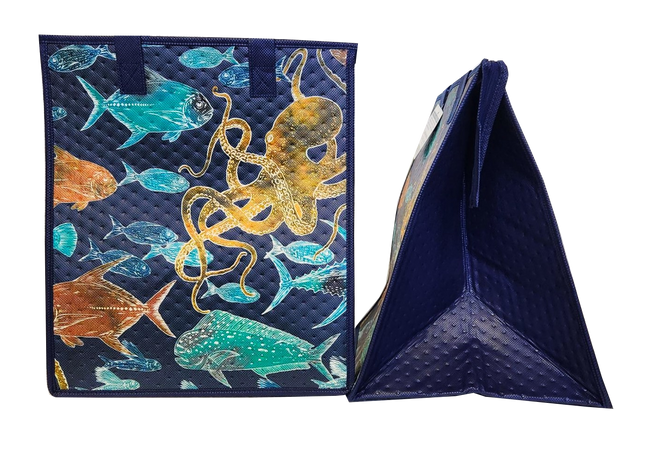 Tropical Paper Garden Hawaiian Hot/Cold Insulated Large Bag - TAKO TACKLE NAVY LRG