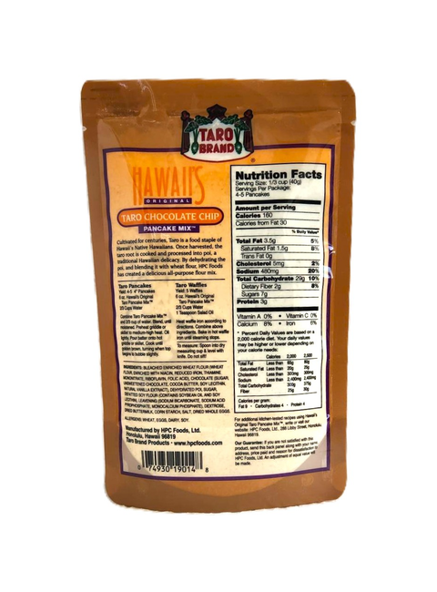 Taro Brand Hawaii's Original Taro Chocolate Chip Pancake Mix 6oz