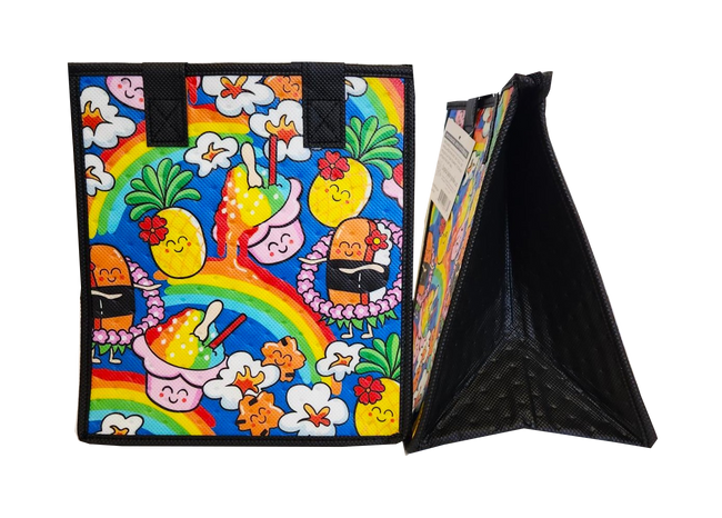 Tropical Paper Garden Hawaiian Hot/Cold Reusable Small Bag - TASTE THE RAINBLOW BLUE PET