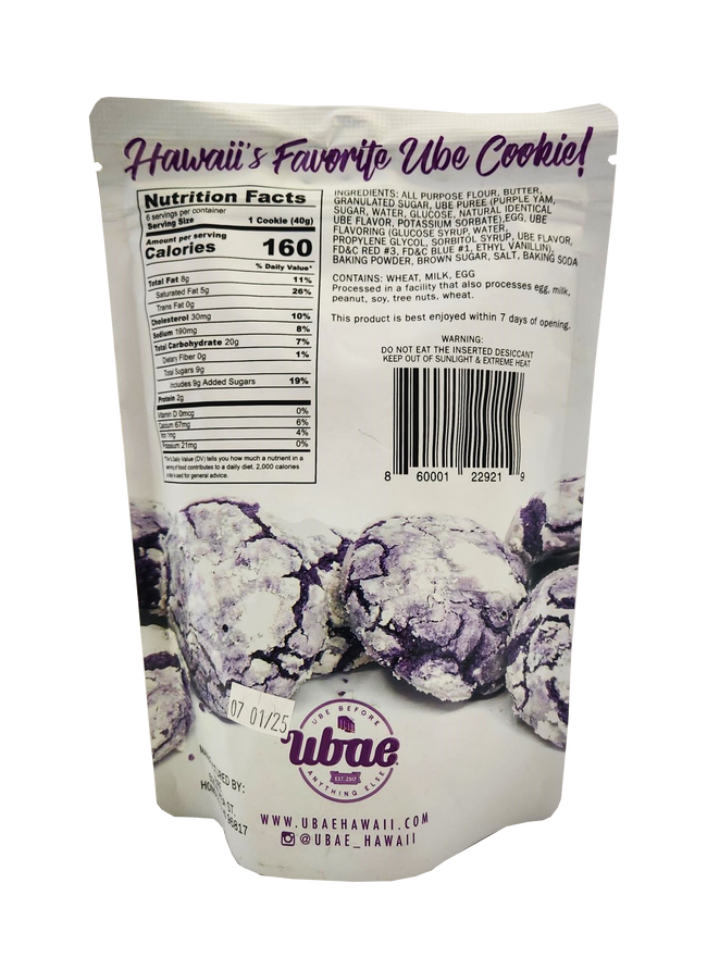 Ubae Ube Crinkle Cookies 7.6oz