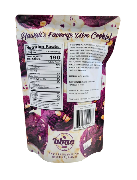 Ubae Ube White Chocolate Chip Cookie 7.6oz.