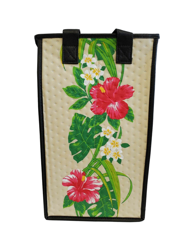 Tropical Paper Garden Reusable Hot/Cold Double Wine Bag- UNFORGETTABLE CREAM