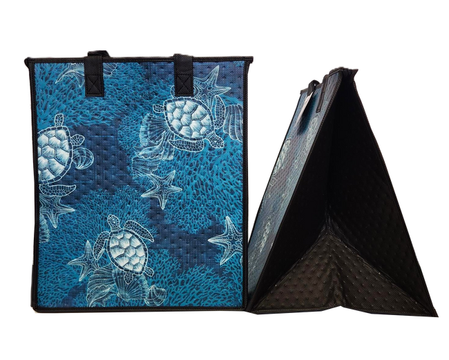 Tropical Paper Garden Hawaiian Hot/Cold Insulated Large Bag - WAYFINDER BLUE LRG