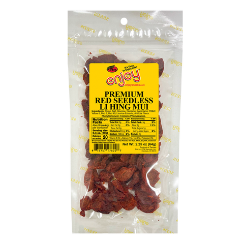 Enjoy Premium Red Seedless Li Hing Mui 2.25oz.