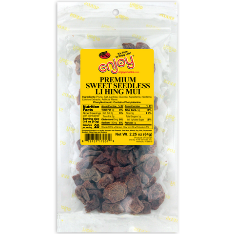 Enjoy Premium Sweet Seedless Li Hing Mui 2.25oz.