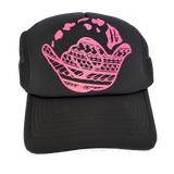 Hawaiian Headwear Tribal Shaka & Hawaiian Islands Foam Trucker Hat - Pink