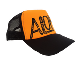 Hawaiian Headwear Tribal Aloha Foam Trucker Hat - Orange