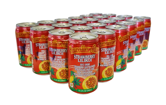Hawaiian Sun Drink - Strawberry Lilikoi (24 Pack)  **Limit 2 cases per purchase transaction8*