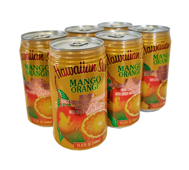 Hawaiian Sun Drink - Mango Orange 11.5oz (Pack of 6)  **Limit of 8-6 Packs per purchase transaction**