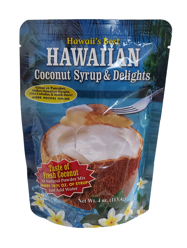 Hawaii's Best Hawaiian Coconut Syrup & Delights 4oz