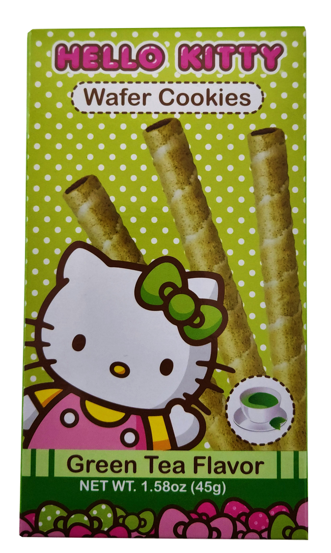 Hello Kitty Wafer Cookies Green Tea Flavor 1.76oz