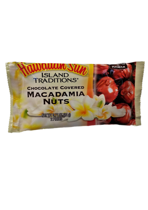 Hawaiian Sun Island Traditions Chocolate Covered Macadamia Nuts  .77 oz (2-pk)