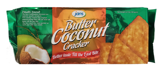 JANS Butter Coconut Cracker 6.7oz.