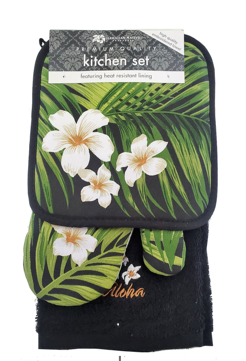 Premium Quality 3 pcs Kitchen Set - Plumeria