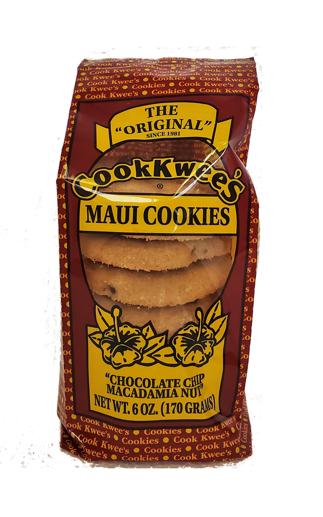 CookKwees Maui Cookies Chocolate Chip Macadamia Nut 6oz.