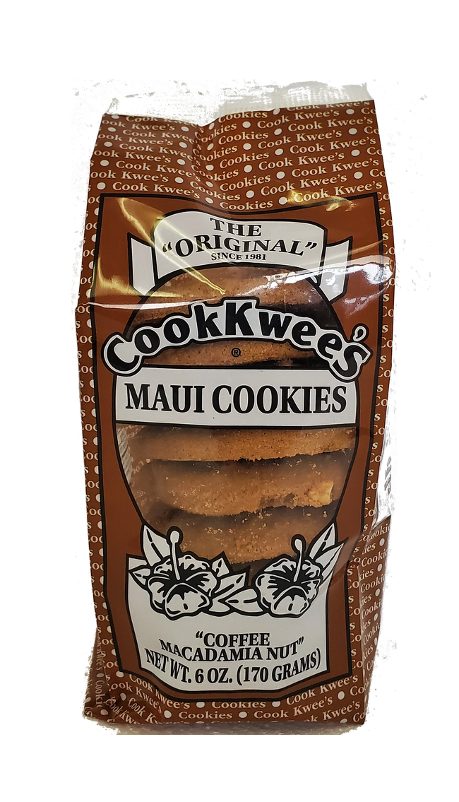 CookKwees Maui Cookies Coffee Macadamia Nut 6oz.