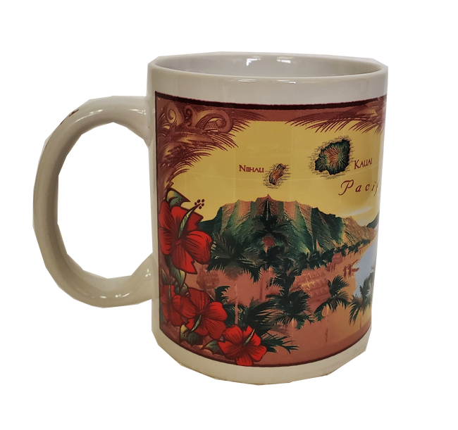 Mug - Brown Island Chain  11 oz | Comes in a Mug Box