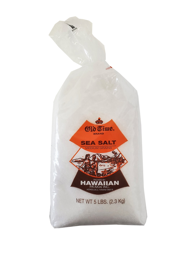 Old Time Hawaiian Sea Salt 5LB (Med Grains)
