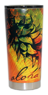 Natural HI Stainless Steel Tumbler 20oz Travel Cup - Pineapple Splash