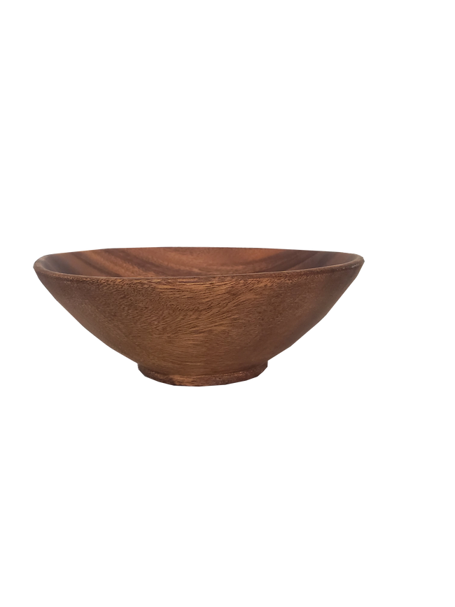 Wooden Round/Wok Bowl 3" x 7"